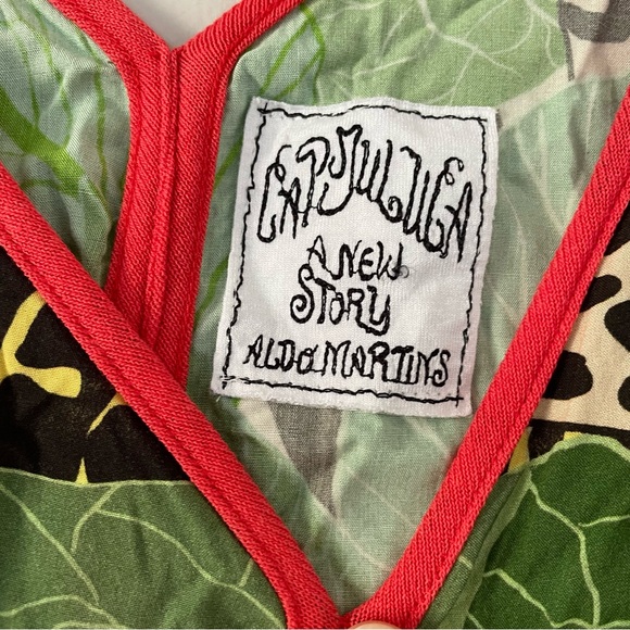 Cap Juluca Anthropologie leaf and nature printed v neck tank top - Picture 6 of 9